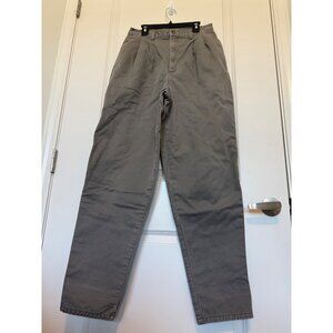 Vintage L.L. Bean Pleated Khaki Pants Size 10 Flannel Lined 100% Cotton USA